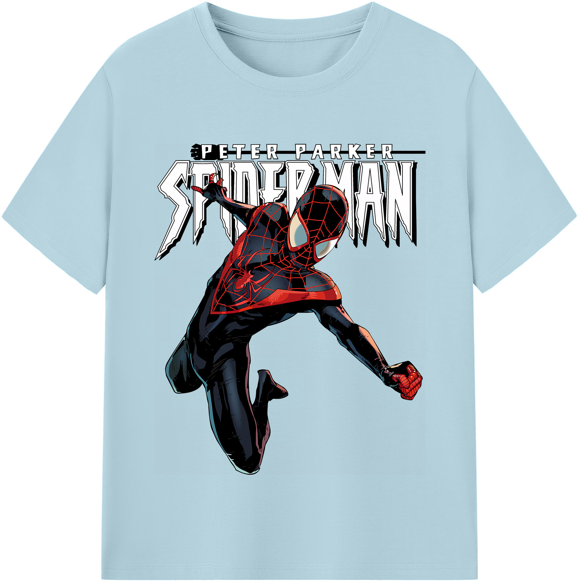 （画像用） Spider Man スパイダーマン 綿100％半袖Tシャツ（フロントプリント）